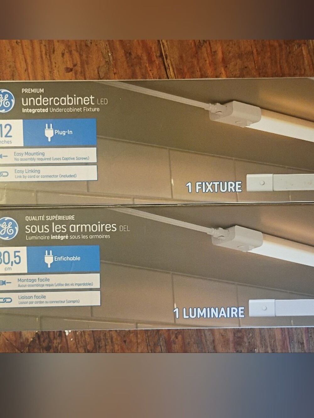 Premium Under-Cabinet LED Light Bar Pair- White
